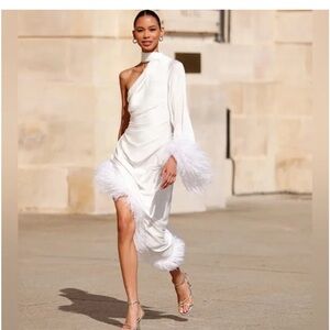 PatBo FEATHER TRIM OSCAR DRESS
PatBO